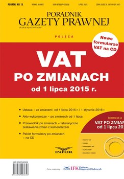 Vat po zmianach od 1 lipca 2015 r. - Opracowanie zbiorowe